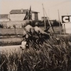 WWII Military Photo On Motorcycle With Machine Gun C. Cinzano 1940 (F 013)