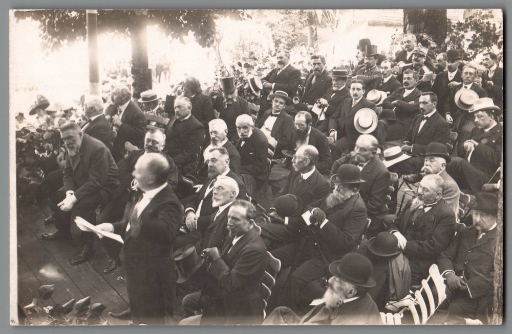 Rare Photo Postcard Men’s Round Society Festival Event around 1905-1915 (AK130)