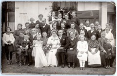 Königshuld Silesia 1941-wedding photo-Poland Osowiec-RPPC photo postcard 14x9cm