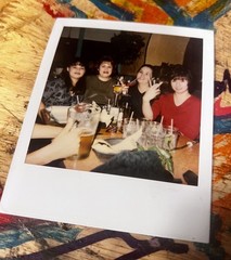 Polaroid Photo of Latina Girls Night Out Getting Drunk Vernacular Photography