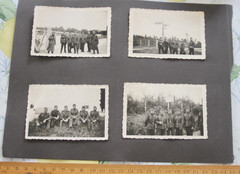 8x Photo Album Sheet 1942 Eibau WWII Soldiers Czech Republic Milovice Military BG