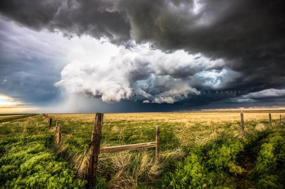 Storm Photography Print – Picture of Thunderstorm Over Prairie in Colorado