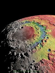 Orientale Impact Basin Moon 8.5×11″ Photo Print NASA Scientific Visualization