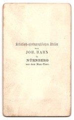 Photograph Joh. Hahn, Nuremberg, Portrait Mother with Toddler CDV / Cabinet Photo