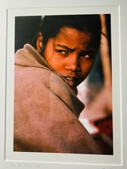 Color Photograph «Girl and Shawl» by Lisa Kristine Framed Signed 1998