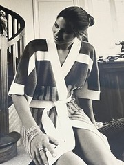 Large Original Silver Print Photo 1970 Vintage Asian Mannequin