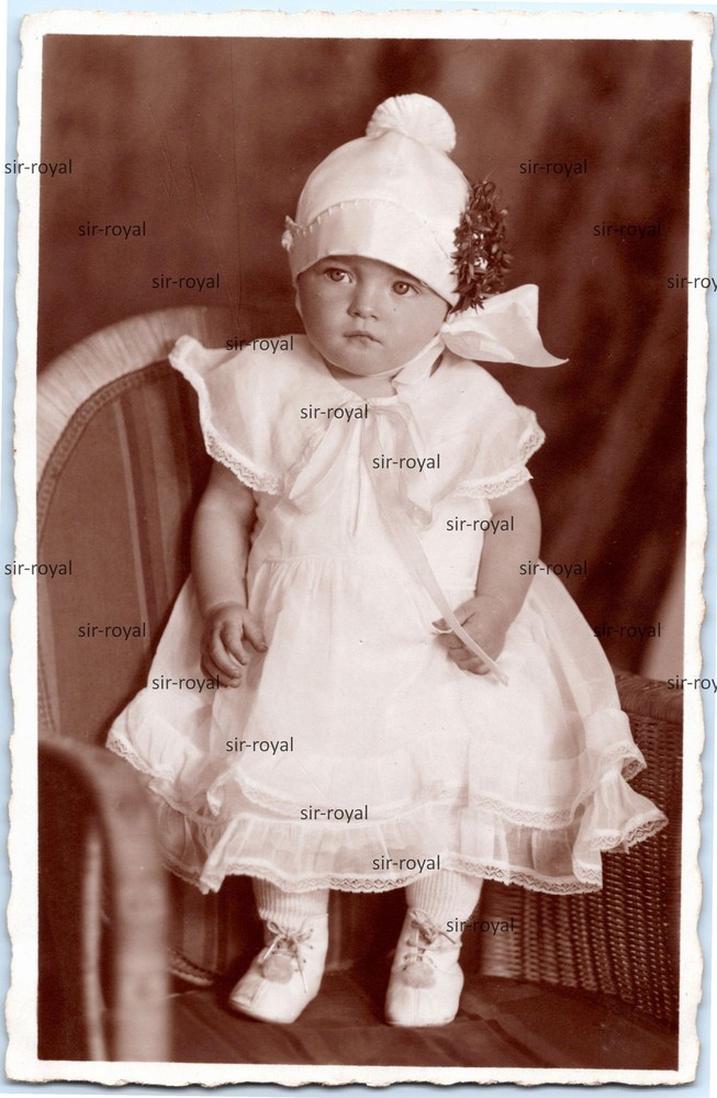 Beuthen Silesia 1930s – Baby in Portrait – Poland Bytom – RPPC Photo Postcard 9x14cm
