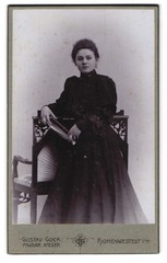 Photograph Gustav Gock, Hohenwestedt, beautiful young woman in black dress with