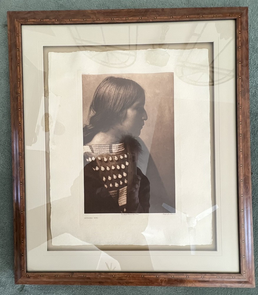 Framed Edward Curtis Arikara Girl C 1908 Christopher Cordozo