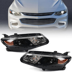 Headlights Compatible with Chevy Malibu 2016-2018 Halogen Headlamps Left Driver
