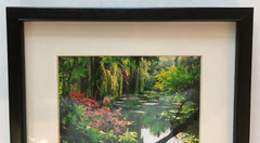 Signed Claude Taylor Monet’s Garden France Framed Matted Photograph 11×9