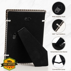RICHFOCUS 5×7 photo frame silver mat 4×6