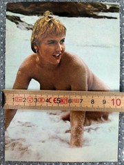 Vintage nude postcard beach motif Interfilm Frankfurt unused
