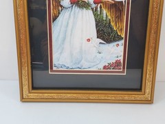 Vintage Messengers of Peace By Lynn Bywaters Interior Framed Picture Girl Angel