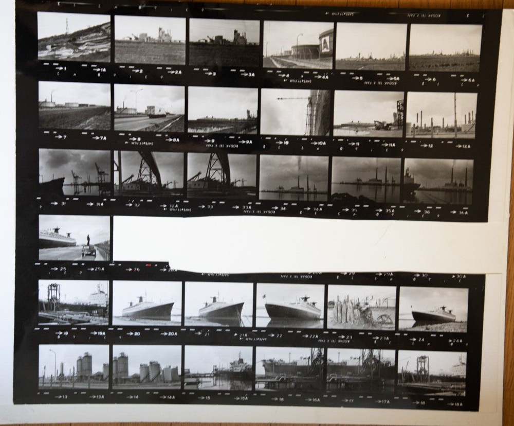 Photo Print Large Contact Sheet 1980 Various Views Normandy 40X50cm