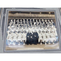 Catholic school graduation photo 1920s Priest Class Diploma 10×8″ w/ frame