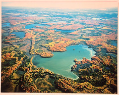 Twin Island, Presque Isle, Wisc. Frontier Lks Vilas Aerial Photo. Frame Optional