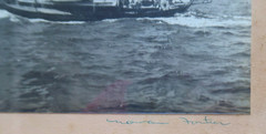 Original NORMAN FORTIER Black & White SAILBOAT PHOTO, Yacht – Signed, SAILING
