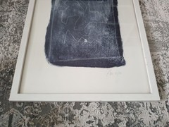 Abstract Art, Swan Dove? Signed AW 03/98, frame white matt 32.3×42.3 cm