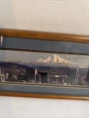 Portland Oregon Skyline Photo By Ron Keebler Mt Hood Twilight Panoramic PNW Art