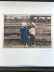 Bill Coleman Amish Photograph Early On No 972 Sharing 11/850 Signed 14” x 11”