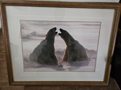 SIGNED THOMAS D. MANGELSEN WIND SONG POLAR BEARS LIMITED EDITION PRINT 117/1200