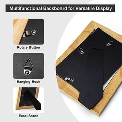 8×10 Picture Frame Photo Frame, Made of Solid Pine Wood with Real Glass, Disp…