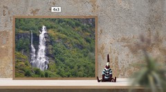 Small Mountainside Waterfall, High Resolution Image, Many Formats, TV Art
