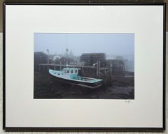 Original SAM MURFITT ‘ Silver Dollar’ BOAT MAINE Fishing Traps DOCK Photograph