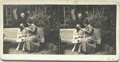 Famille photography hobbyist snapshot signed A.C. stereo vintage analog n2