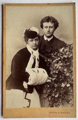 orig. CDV photo photograph picture old around 1870 actor Ernst Hartmann woman Vienna