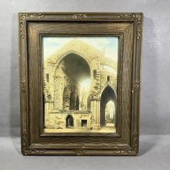 GEORGE B. PETTY Hand Colored PHOTOGRAPH Melrose Abbey Scotland Photo