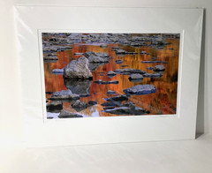 Fine Art Photograph Vermillion River with Autumn’s Reflections Signed & Matted
