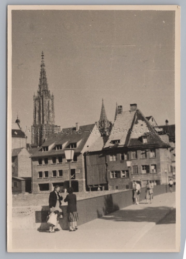 Ulm 1949 – Postwar Construction Site Münster Building – Old Photo 1940s
