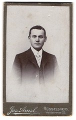 Photograph Jos. AMSL, Rüsselsheim, Waldstraße 22, portrait elegant young man