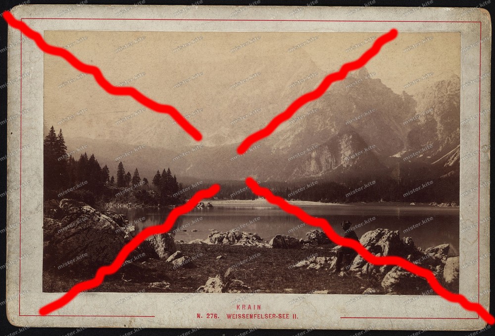 Cabinet-Photo-Weissenfelder-See-Laghi di Fusine-Alois Beer-Klagenfurth-1885-2