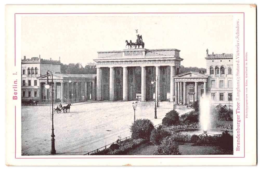 Photography / Light Print Edm. Gaillard, Berlin, view Berlin, Pariser Platz mi