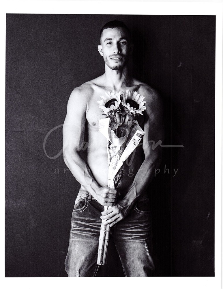11 X 8.5 Alan Lyon Original Male Photo gay interest (5) Mick flowers B&W