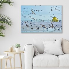 Seagulls at Siesta Key Beach Florida – Fine Art Photo on Metal, Canvas or Paper