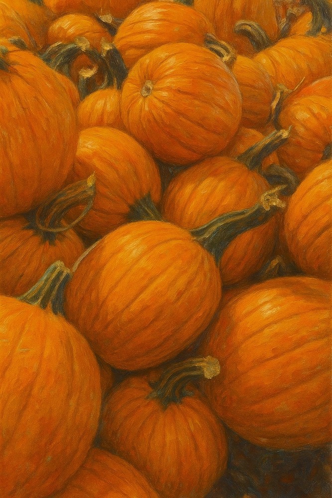 Pumpkin Halloween Oil Style Metallic Metal Sheet Print Photography Photomanip