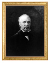 Zachary Taylor Photograph in a Aged Gold Frame