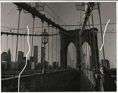 30x24cm Vintage Photo 1981 New York NYC Brooklyn Bridge Twin Tower Photo
