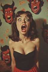 5 ~ 4X6 Glossy HORROR Fine Art ‘ SCREAM QUEEN ‘ Photo FANTASY Set ! 211359082