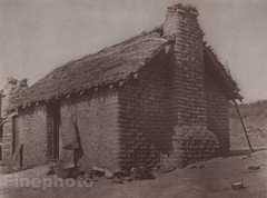 1900/72 EDWARD CURTIS Photo Gravure NATIVE AMERICAN INDIAN Architecture Art