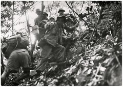 Vietnamkrieg. Truppen nahe Laos, Orig.-Pressephoto, von 1954
