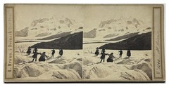 Mont Rose Les Alpes Switzerland Italy c1860 Photo A. Braun Stereo Vinta Albumine