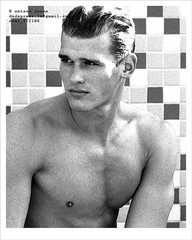 FINE ART MALE PHYSIQUE NUDE_ATHLETIC JOCK AT POOL_MATSON JONES SIGNED B&W PHOTO
