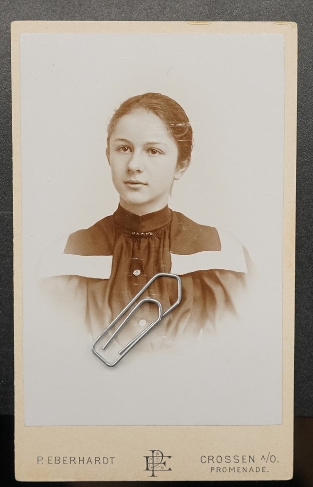 Photo CDV KAB portrait businesswoman Eisermann Crossen or Poland model youth