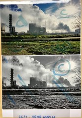 2x Photo Zeitz Industry 30x20cm Print 2014 each B/W and Colour