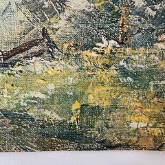 Vintage Art Treasures Grand Tetons Lithograph on Canvas Unframed 17.5 X 12